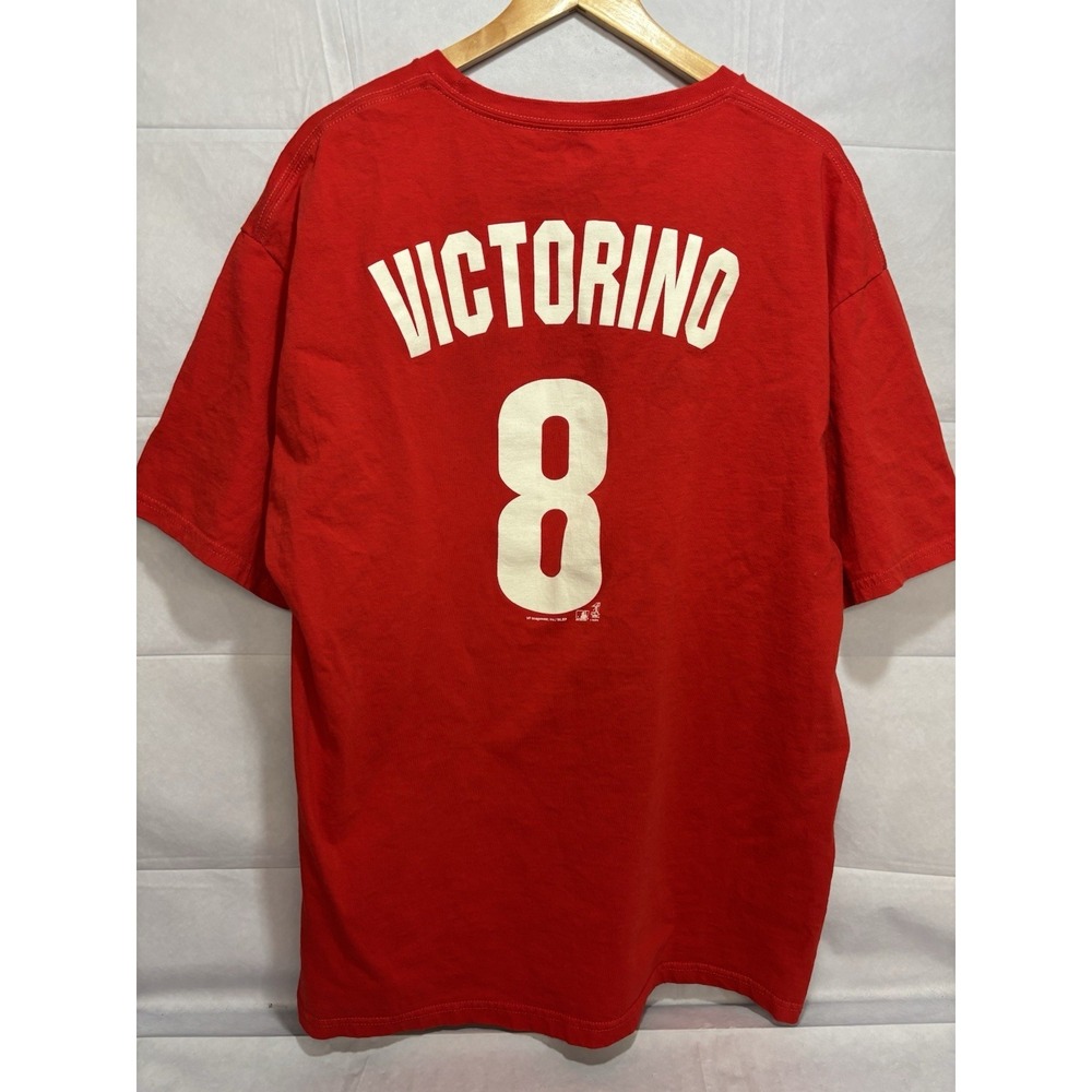 Philadelphia Phillies Shirt 2008 World Series Team Logo‎ Tee Men's XL Victorino